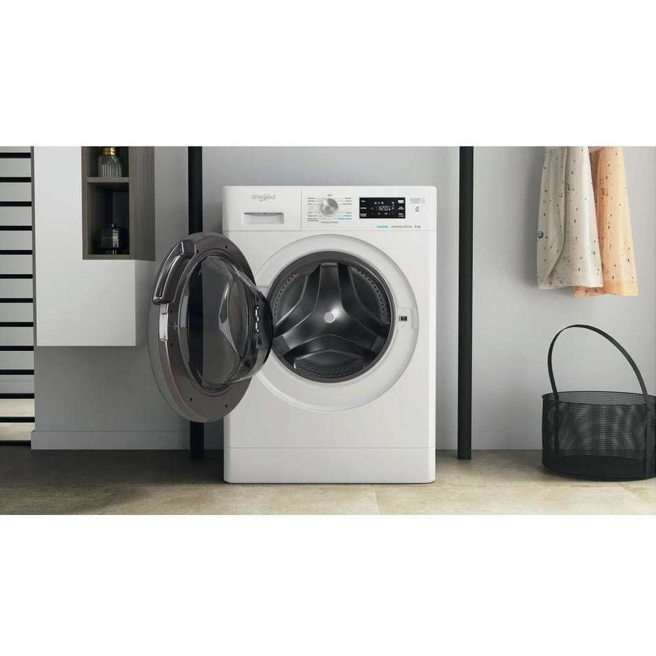 Whirlpool FFB846SVIT Lavatrice Carica Frontale Capacita 8 Kg 1400 Giri/min Classe A Colore Bianco