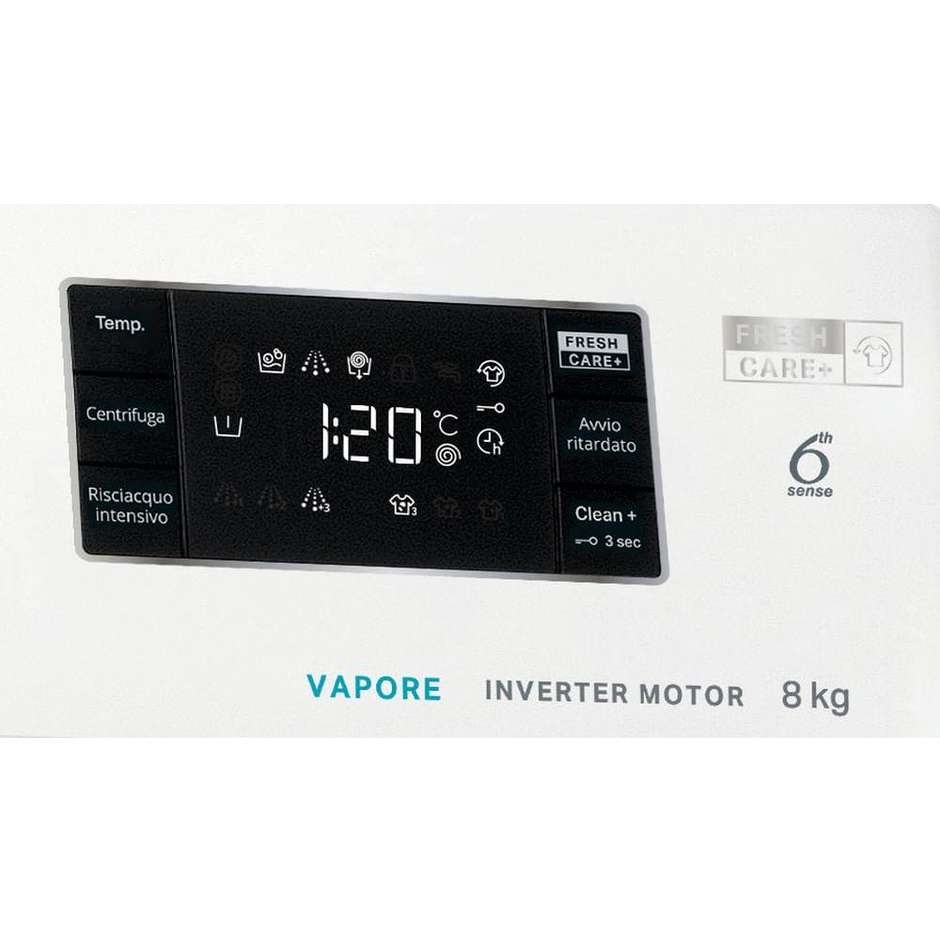 Whirlpool FFB846SVIT Lavatrice Carica Frontale Capacita 8 Kg 1400 Giri/min Classe A Colore Bianco