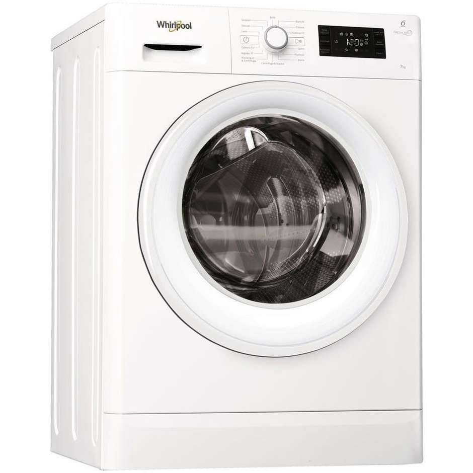 Whirlpool FWSG71253W IT lavatrice carica frontale 7 Kg 1200 giri classe A+++ colore bianco