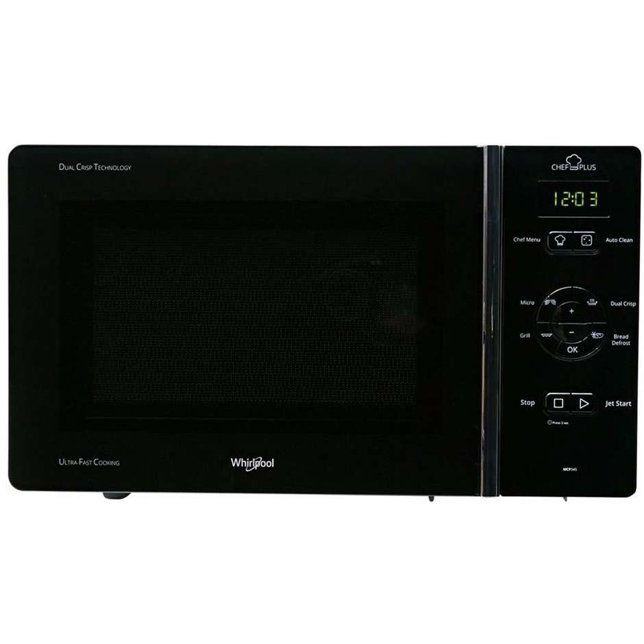 Whirlpool MCP 345 SL Chef Plus Forno Microonde con Grill e Crisp 25 L 800 W Grill 900 W Silver