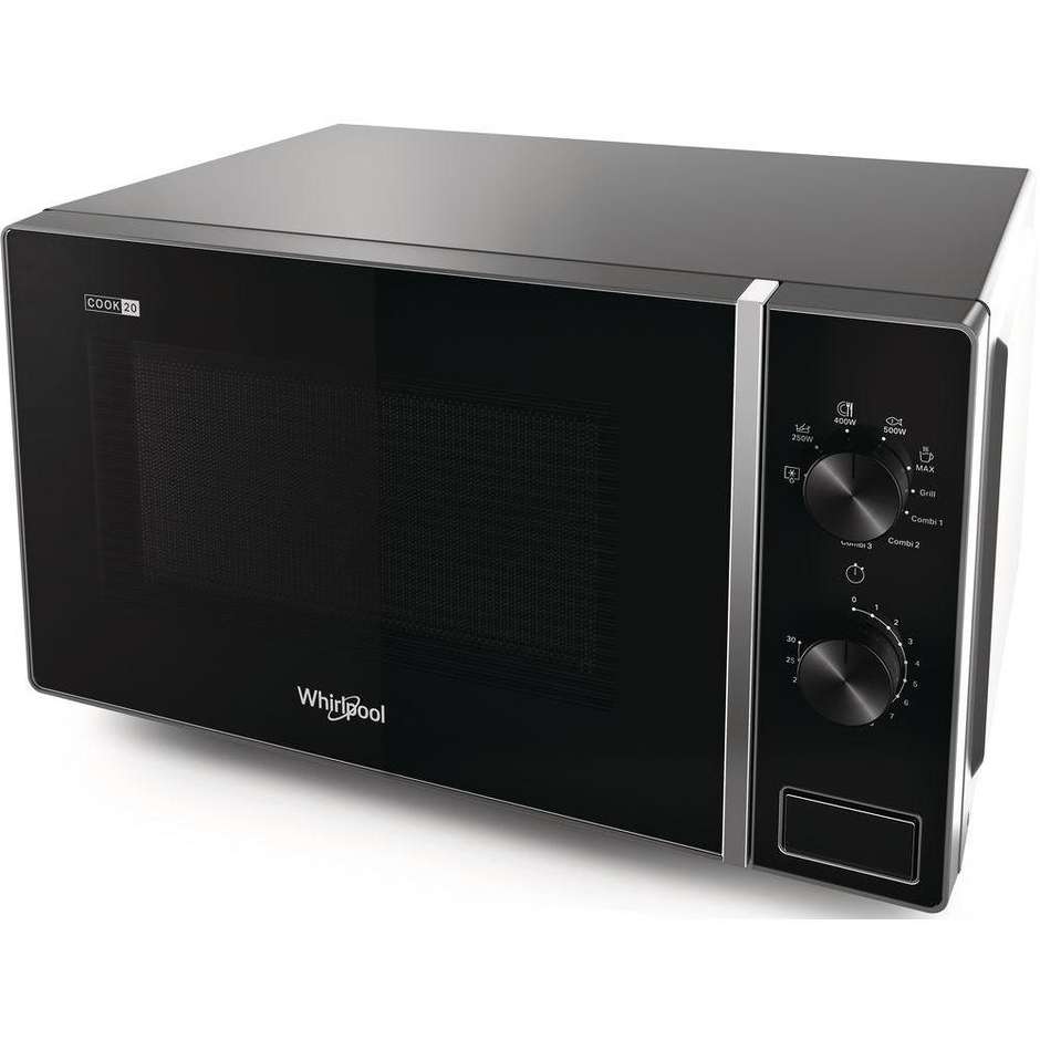 Whirlpool MWP 103 SB Cook 20 Forno a Microonde con Grill 20 L Potenza 700 W Grill 1000 W Silver/Nero
