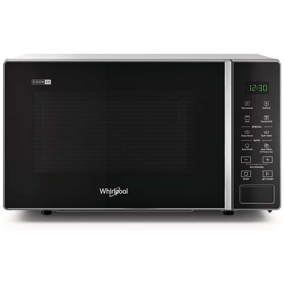Whirlpool MWP 203 SB Cook 20 Forno a Microonde con Grill 20 L 700 W Grill 1000 W AutoCook Silver/Nero