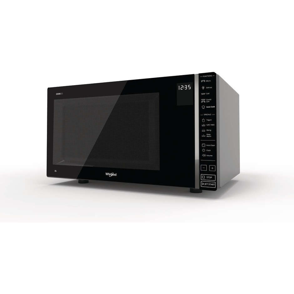 Whirlpool MWP 303 SB Cook 30 Forno a Microonde con Grill 30 L Potenza 900 W Grill 1050 W Silver/Nero