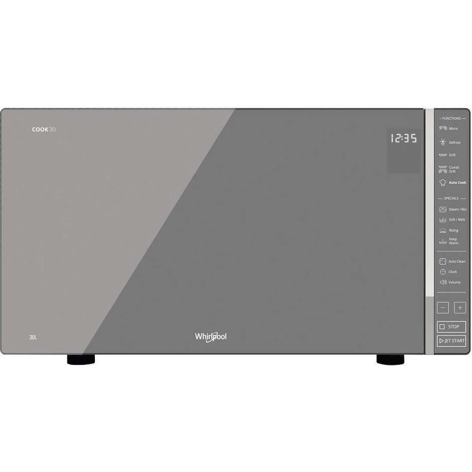 Whirlpool MWP 304 M Cook 30 Forno Microonde con Grill e Vapore 30 L 900 W Grill 1050 W Mirror Specchiato