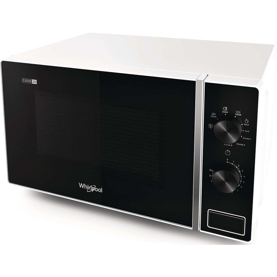 Whirlpool MWP103W Forno a Microonde con Grill 20 L, 700 W Microonde, 1000 W Grill, Bianco