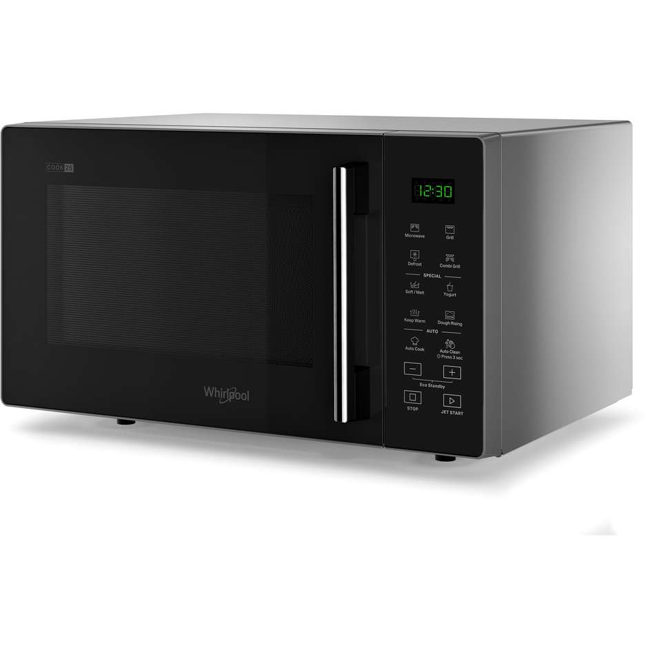 Whirlpool MWP253SB Forno a Microonde con Grill al Quarzo 25 L, 900 W, Touch LED, Nero