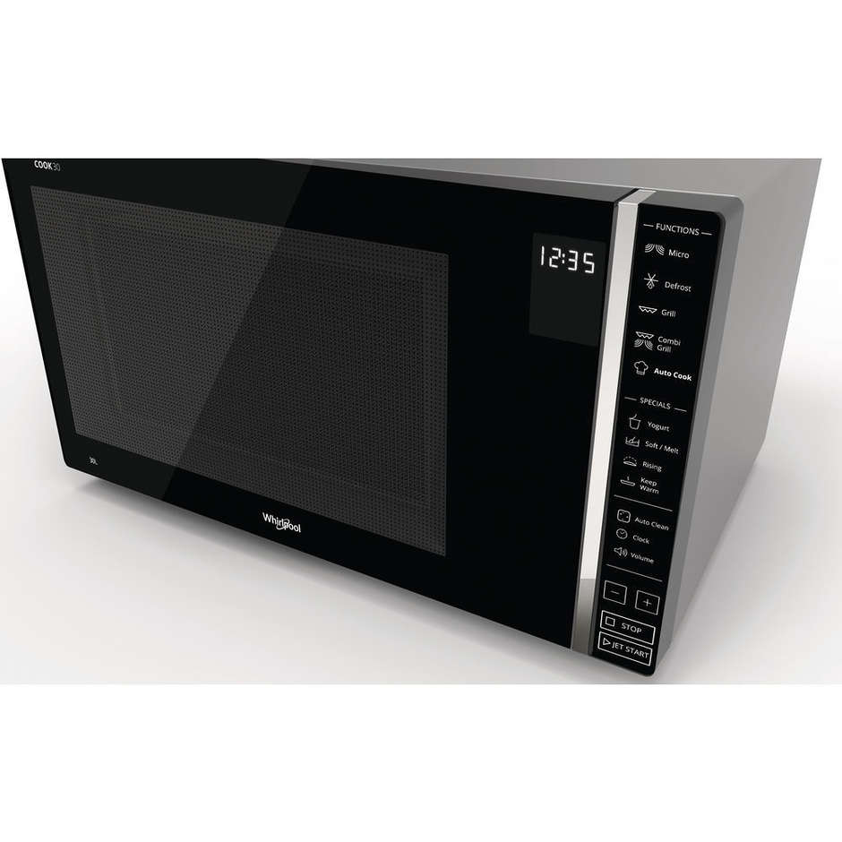 Whirlpool MWP303SB Forno a Microonde Combinato con Grill 1050 W Cavità 30L 900 W Nero, Grigio