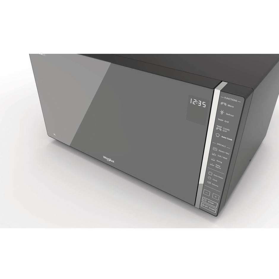 Whirlpool MWP304M Forno a Microonde Combinato con Grill 30 Litri, 900 W, Grill 1050 W, Finitura Specchio