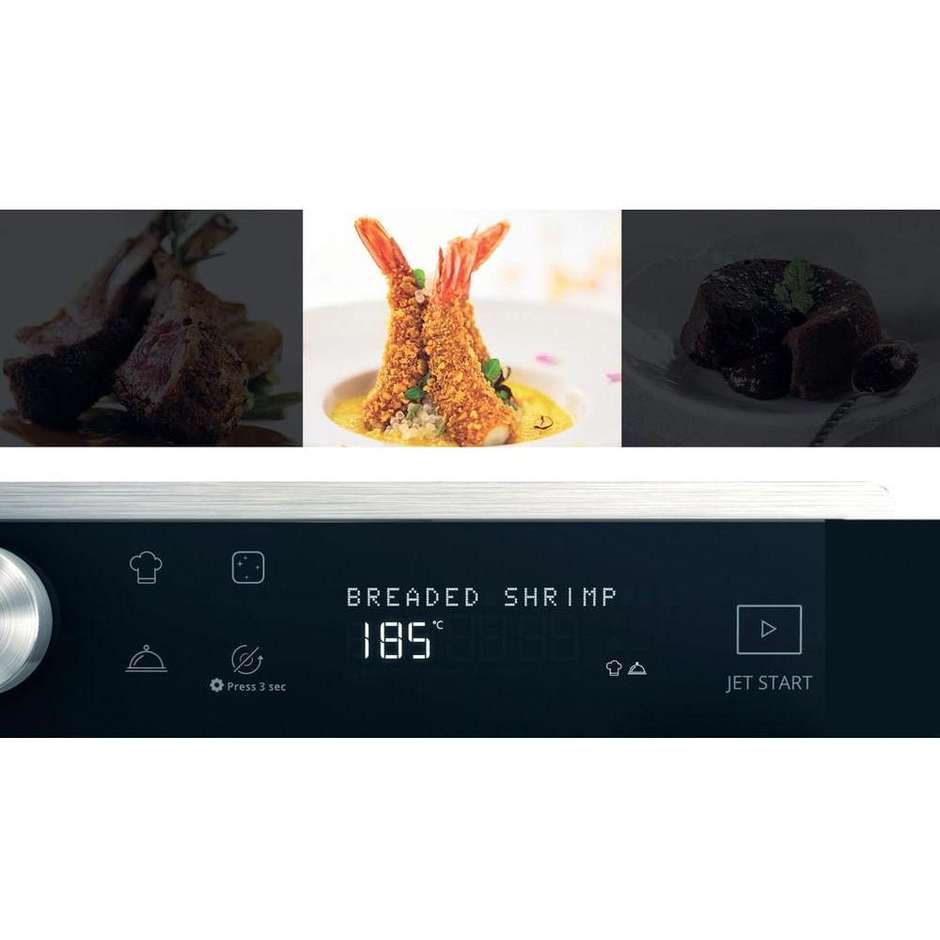 Whirlpool MWSC9133SX Forno a Microonde Combinato con Grill 1200 W Cavità 33 L 1000 W Nero, Acciaio inox