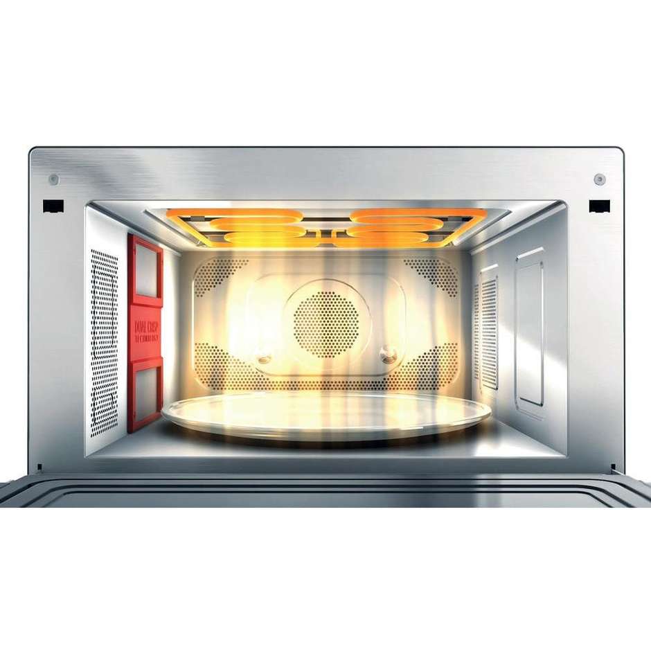 Whirlpool MWSC9133SX Forno Microonde Combinato 33 L, 1000 W, Convezione e Grill 1200 W, Cottura a Vapore e Croccante, Nero Acciaio Inox