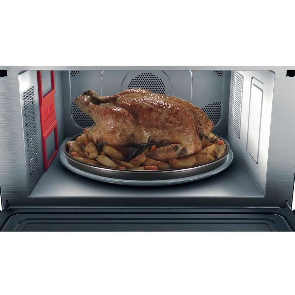 Whirlpool MWSC9133SX Forno Microonde Combinato 33 L, 1000 W, Convezione e Grill 1200 W, Cottura a Vapore e Croccante, Nero Acciaio Inox