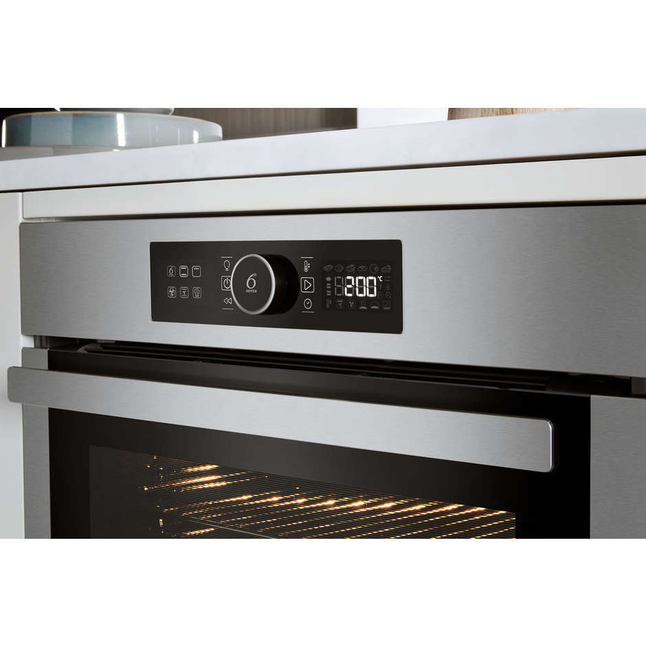 Whirlpool OAKZ9 6200 CS IX Forno Elettrico da Incasso 73 Litri Multifunzione Cook3 Idrolitico Classe A+ Inox