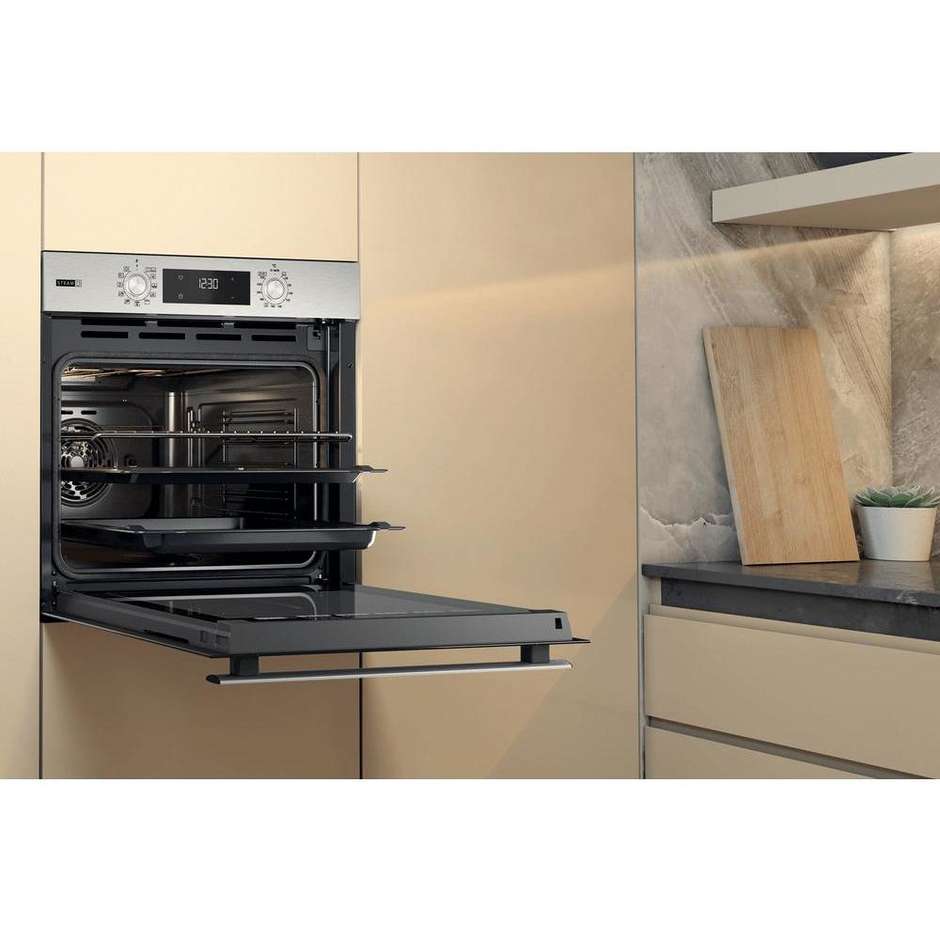 Whirlpool OMSR58RU0S Forno elettrico da incasso Capacita 71 Lt Potenza 2200 W Classe A+ Colore Acciaio inox