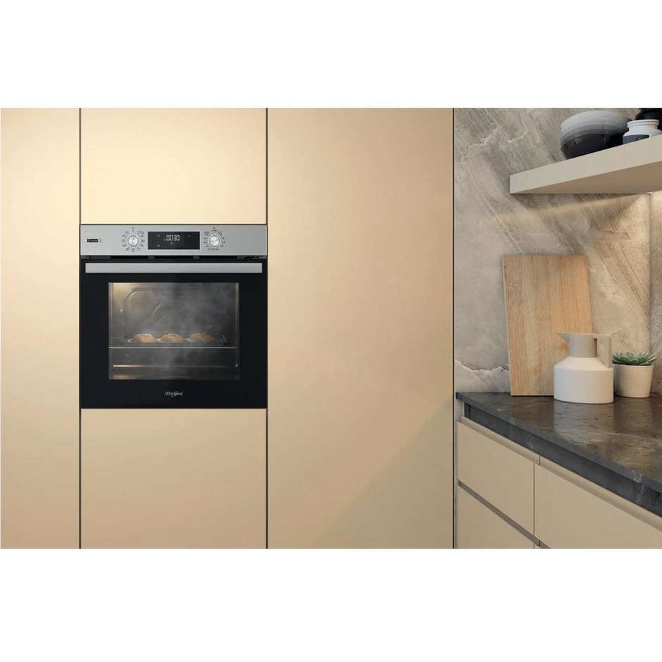 Whirlpool OMSR58RU0S Forno elettrico da incasso Capacita 71 Lt Potenza 2200 W Classe A+ Colore Acciaio inox