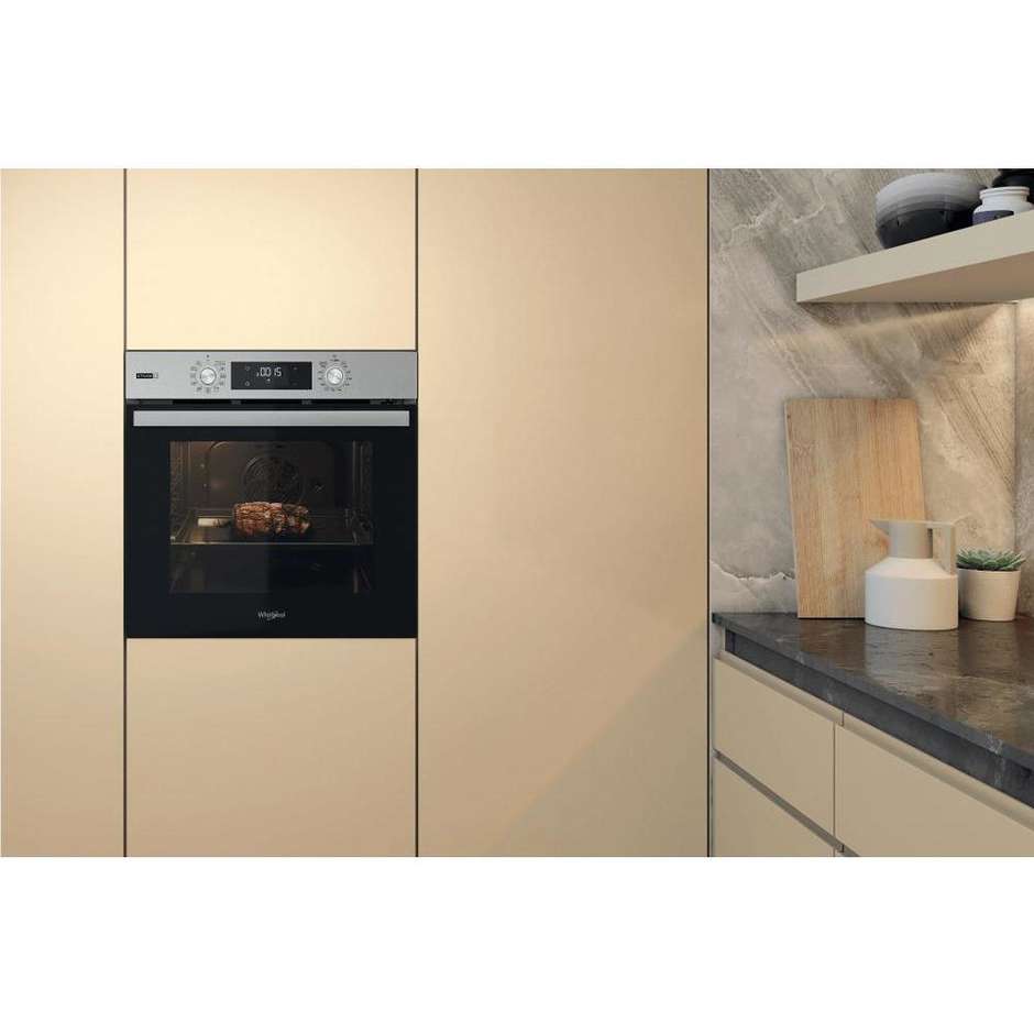 Whirlpool OMSR58RU0S Forno elettrico da incasso Capacita 71 Lt Potenza 2200 W Classe A+ Colore Acciaio inox