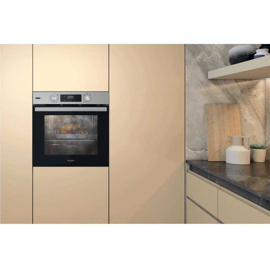 Whirlpool OMSR58RU0S Forno elettrico da incasso Capacita 71 Lt Potenza 2200 W Classe A+ Colore Acciaio inox