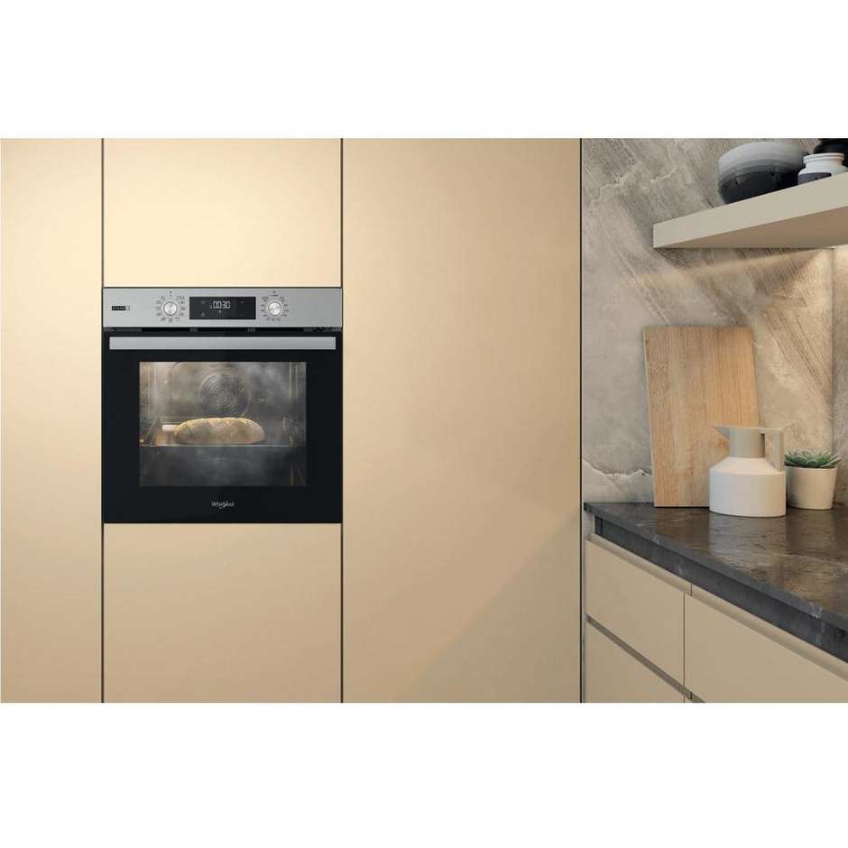 Whirlpool OMSR58RU0S Forno elettrico da incasso Capacita 71 Lt Potenza 2200 W Classe A+ Colore Acciaio inox