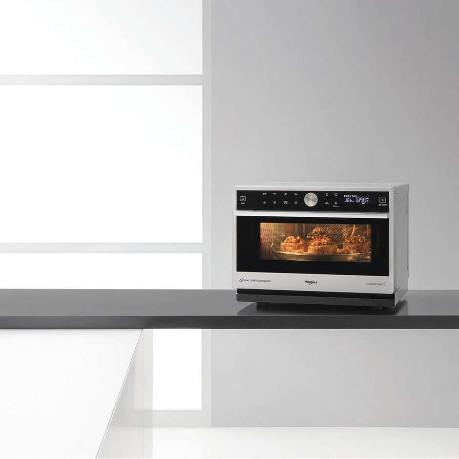 Whirlpool Supreme Chef MWSC 9133 SX Forno Microonde Convezione Crisp Dual Steam 33 L 1000 W Inox