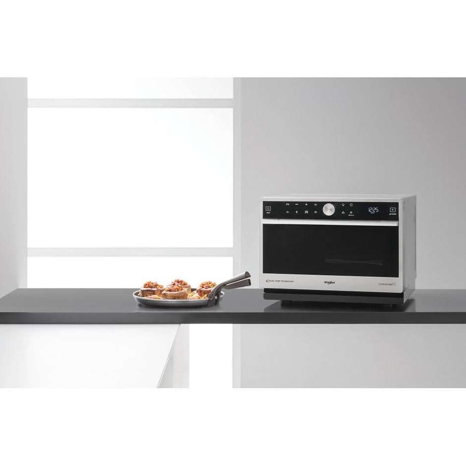 Whirlpool Supreme Chef MWSC 9133 SX Forno Microonde Convezione Crisp Dual Steam 33 L 1000 W Inox