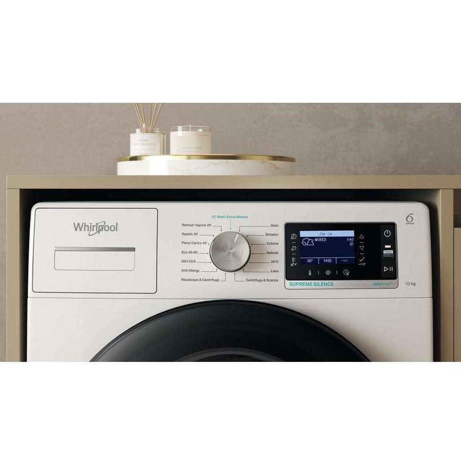 Whirlpool W608SILENCE Lavatrice Carica Frontale Capacita 10 Kg 1400 Giri/min Classe A Colore Bianco