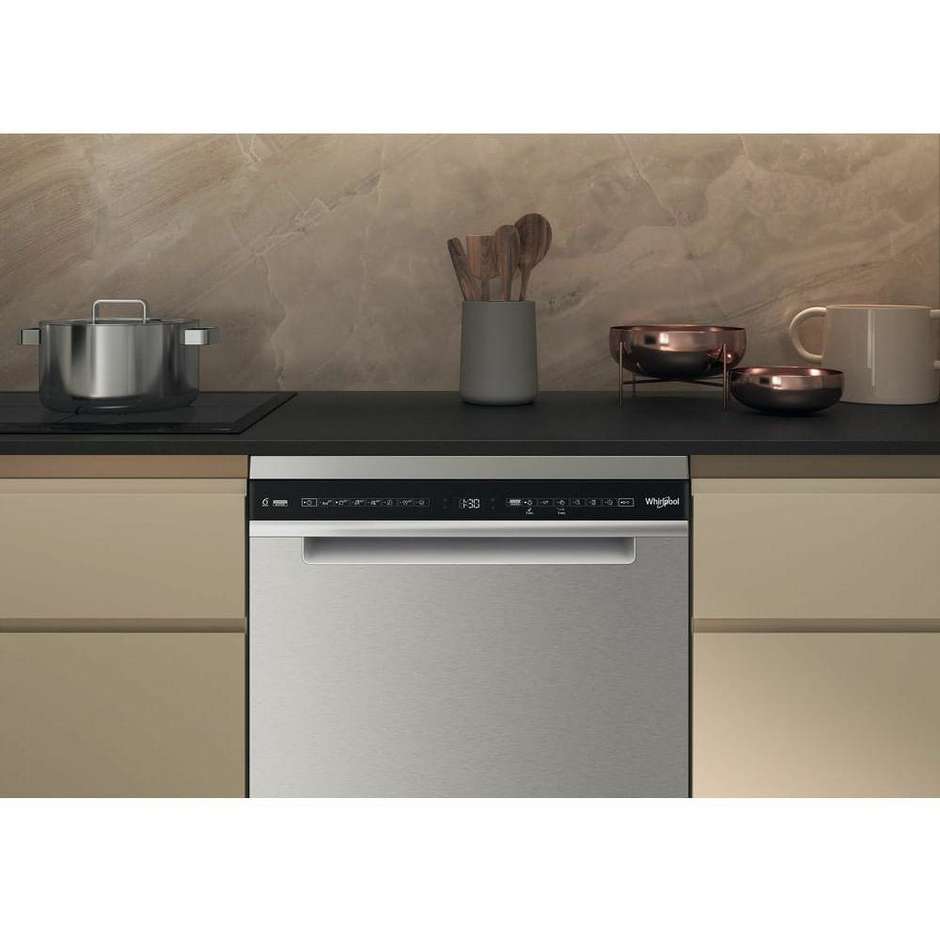 Whirlpool W7FHS51X Lavastoviglie 15 Coperti 14 Programmi Classe B Colore Acciaio inox