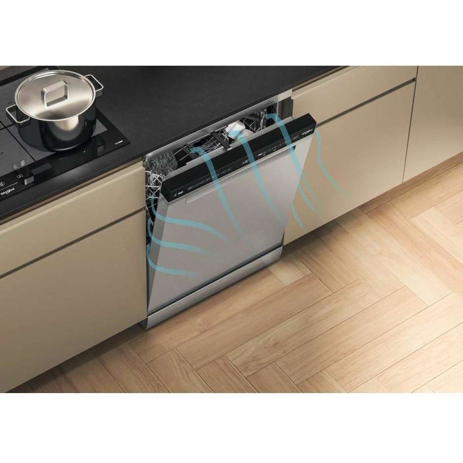 Whirlpool W7FHS51X Lavastoviglie 15 Coperti 14 Programmi Classe B Colore Acciaio inox