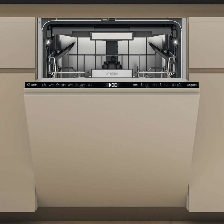Whirlpool W7IHF60TU Lavastoviglie a Scomparsa Totale 60 cm 15 Coperti MaxiSpace PowerClean Pro Classe A NaturalDry