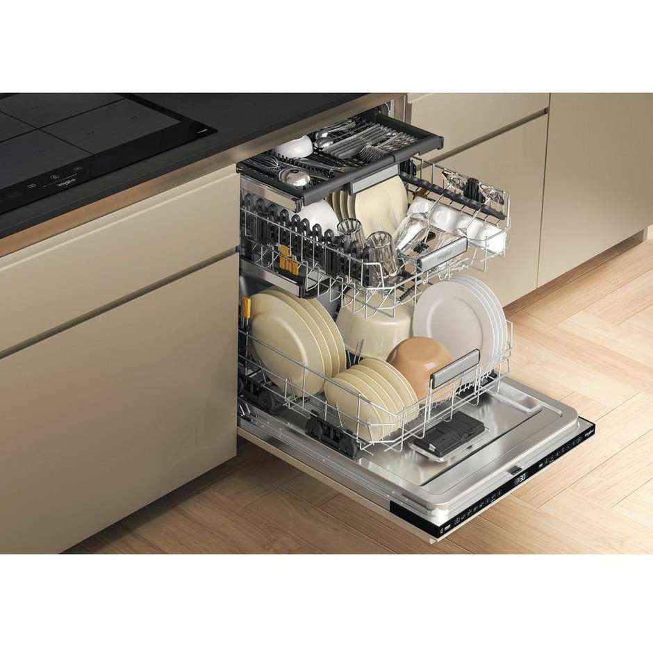Whirlpool W7IHF60TU Lavastoviglie a Scomparsa Totale 60 cm 15 Coperti MaxiSpace PowerClean Pro Classe A NaturalDry