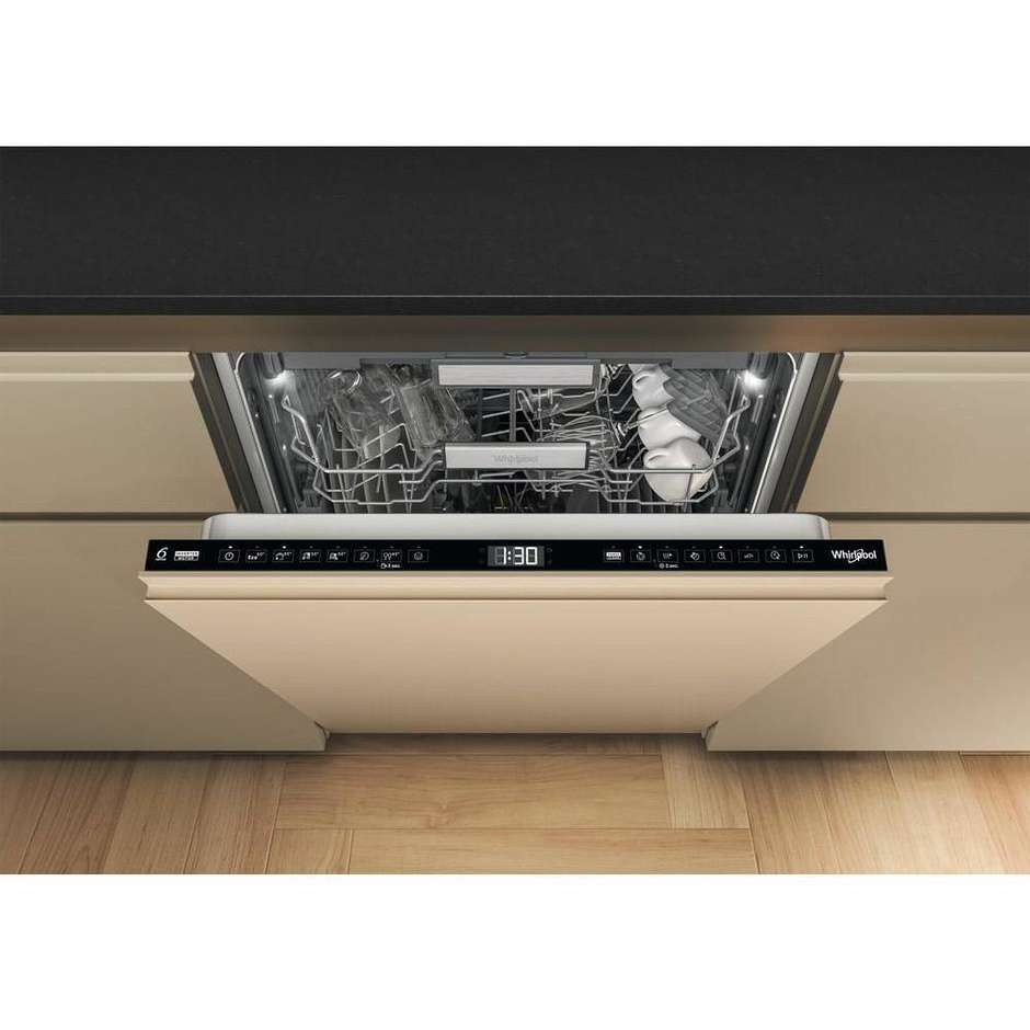 WHIRLPOOL W7IHF60TU Lavastoviglie da Incasso a Scomparsa Totale 60 cm Standard 15 Coperti 8 Programmi Classe A 42 dB Cestelli Modulari