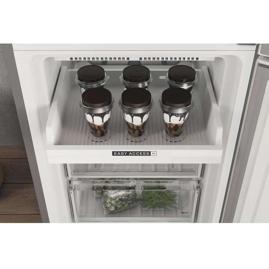 Whirlpool W7X 93A OX Frigorifero Combinato 367 Litri Classe D Acciaio Inox