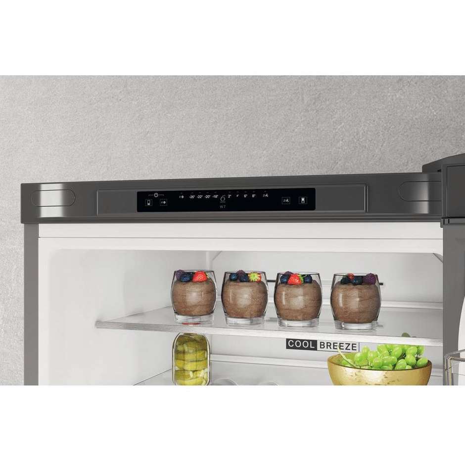 Whirlpool W7X 93A OX Frigorifero Combinato 367 Litri Classe D Acciaio Inox