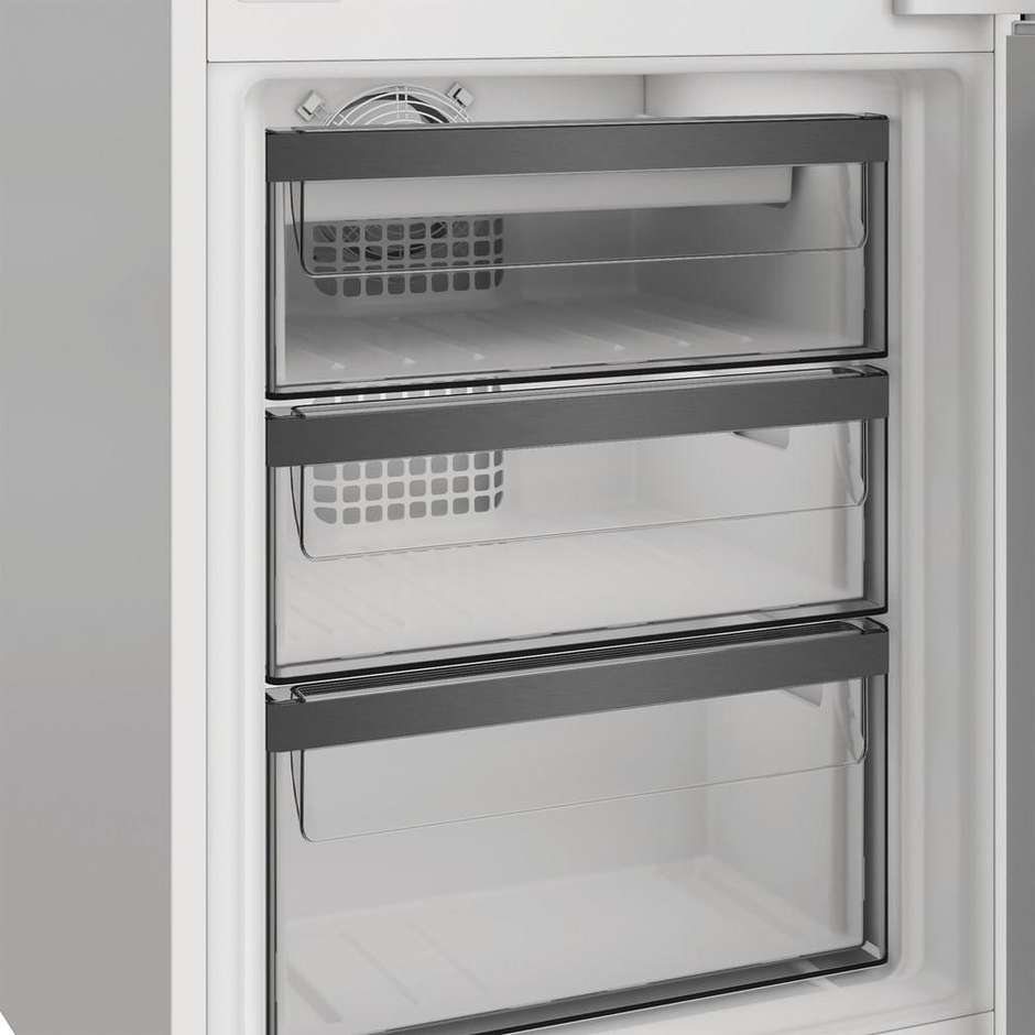 Whirlpool WHKN3253B4E Frigorifero Combinato da Incasso 193 cm 306 Litri Total No Frost 6° Senso Metal MultiFlow Classe E