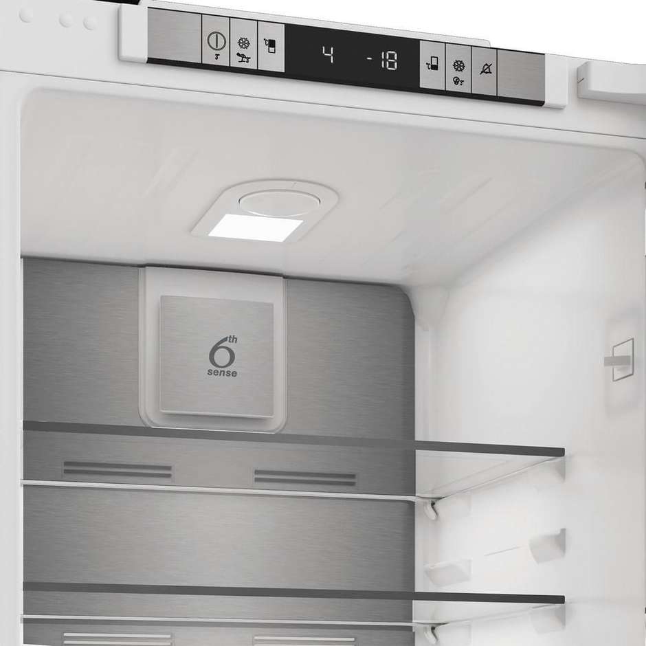 Whirlpool WHKN3253B4E Frigorifero Combinato da Incasso 193 cm 306 Litri Total No Frost 6° Senso Metal MultiFlow Classe E