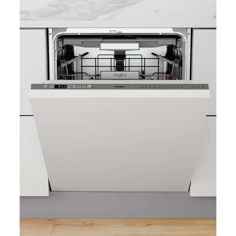 Whirlpool WIO 3O540 PELG Lavastoviglie a Scomparsa Totale 60 cm 14 Coperti Classe B PowerClean Pro 6° Senso NaturalDry