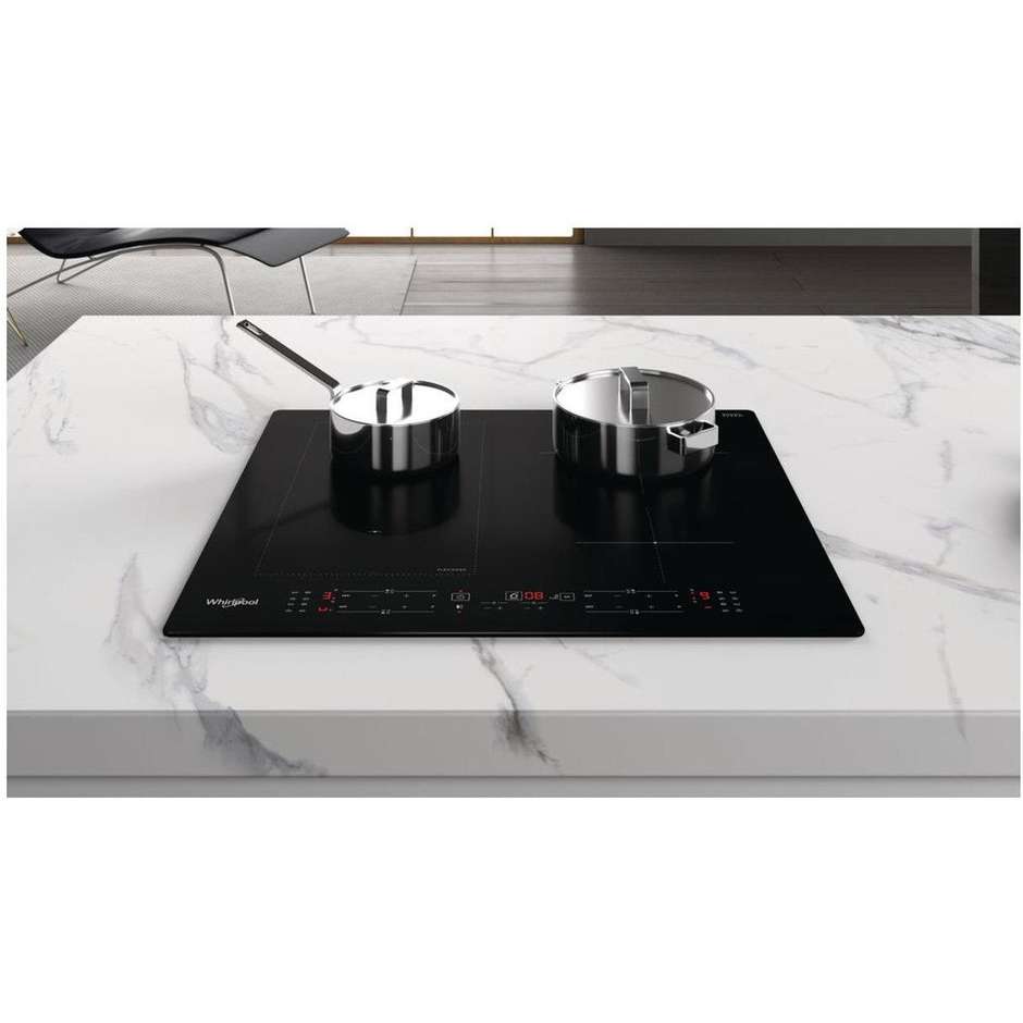 Whirlpool WL B8160 NE piano a induzione da incasso 59 cm, 4 zone, nero