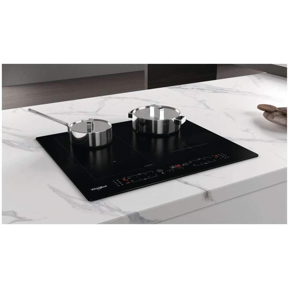 Whirlpool WL B8160 NE piano a induzione da incasso 59 cm, 4 zone, nero