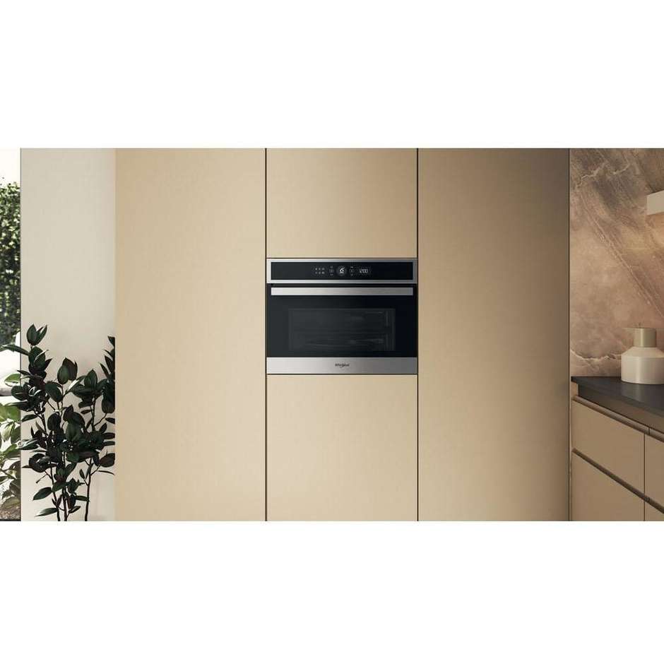 WHIRLPOOL WMW47HMXI Forno a Microonde da Incasso Combinato con Grill 40 L Potenza 900 W Nero, Acciaio inox