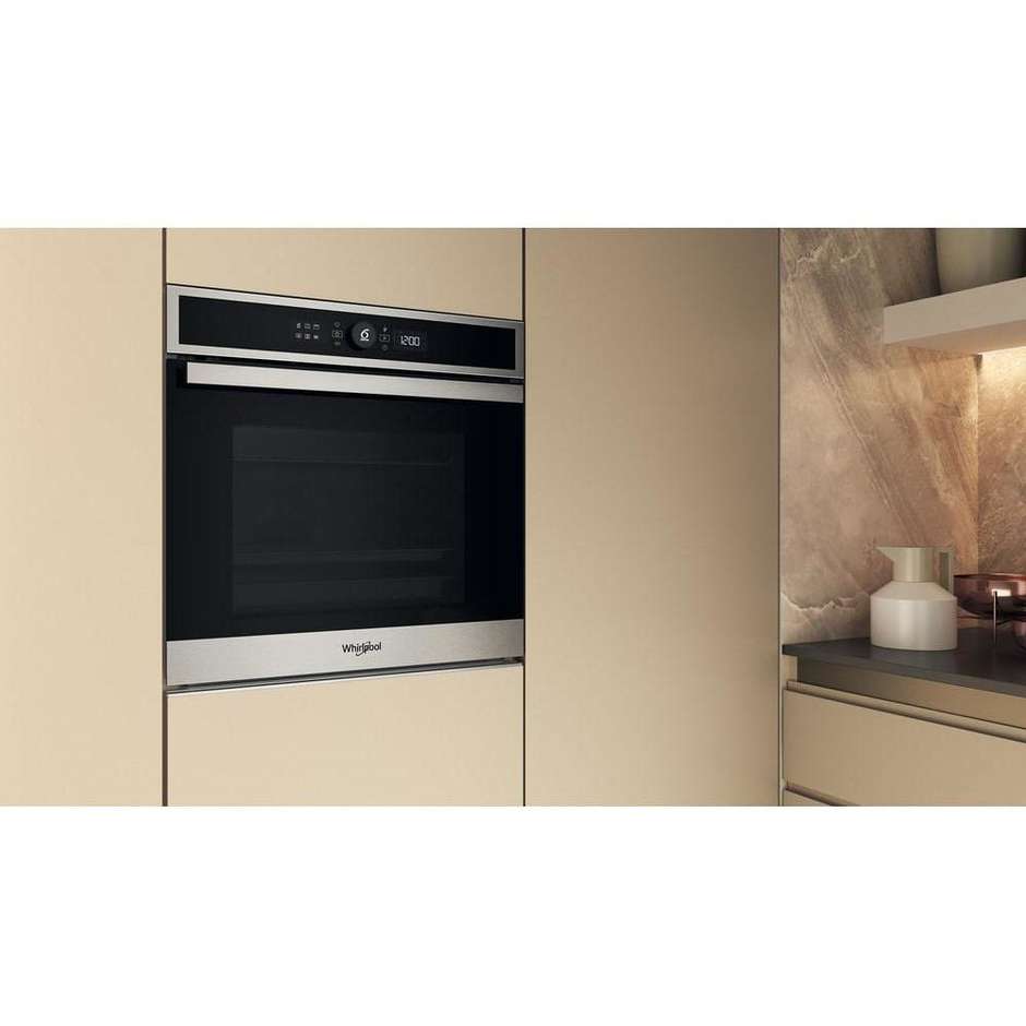 Whirlpool WOI4IS8PM0SXA Forno da Incasso 73 Litri 17 Funzioni Vapore Pirolitico Idrolitico SoftClosing Classe A+ Inox