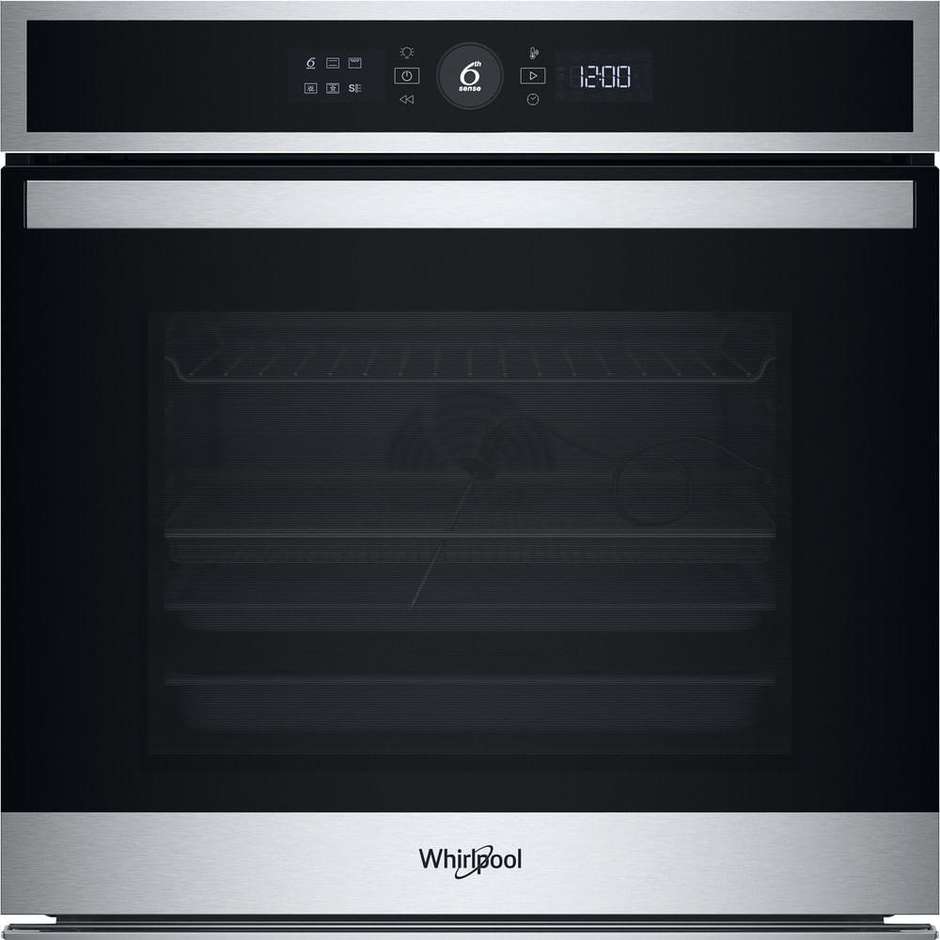 Whirlpool WOI4IS8PPM0SXA Forno da Incasso 73 Litri 17 Funzioni Vapore Pirolitico Porta 4 Vetri Classe A+ Total Black
