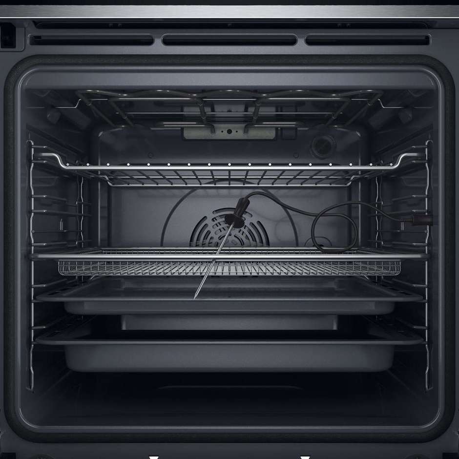 Whirlpool WOI4IS8PPM0SXA Forno da Incasso 73 Litri 17 Funzioni Vapore Pirolitico Porta 4 Vetri Classe A+ Total Black