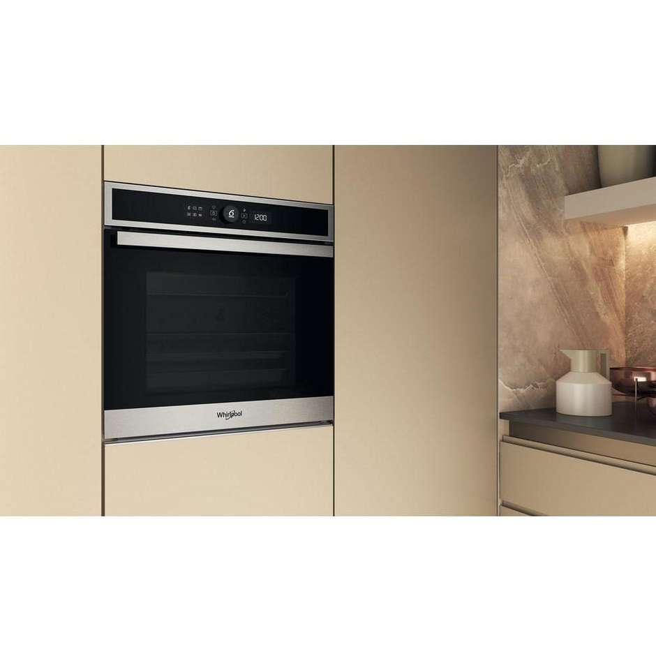 WHIRLPOOL WOI4IS8PPM0SXA Forno da Incasso Multifunzione 73 L Classe A+ Multilivello Nero, Acciaio inox