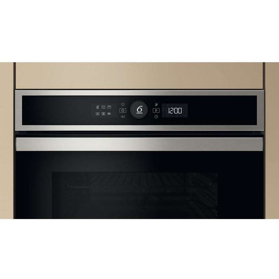 WHIRLPOOL WOI4IS8PPM0SXA Forno da Incasso Multifunzione 73 L Classe A+ Multilivello Nero, Acciaio inox