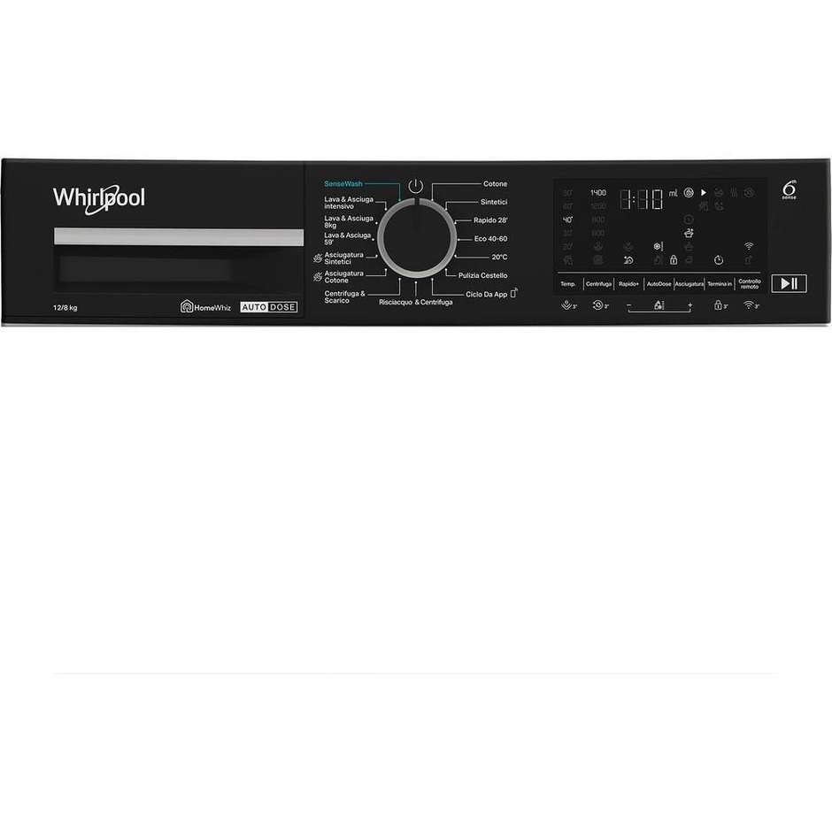 Whirlpool WPD2836WADSIT Lavasciuga 12+8 kg 1400 giri Classe D Bianca