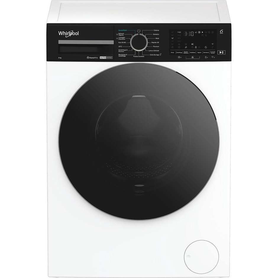 Whirlpool WPM 99W ADS IT Lavatrice 9 kg 1400 giri Wi-Fi Bianca