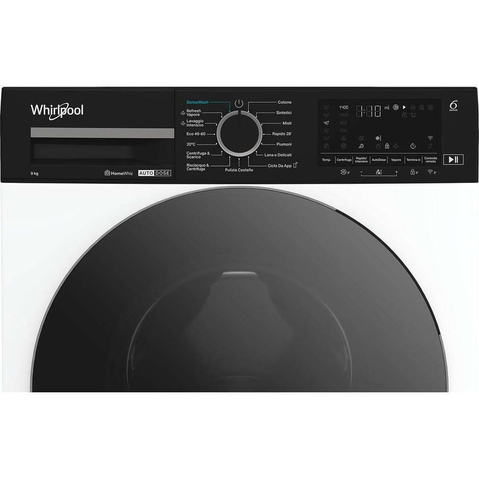 Whirlpool WPM 99W ADS IT Lavatrice 9 kg 1400 giri Wi-Fi Bianca