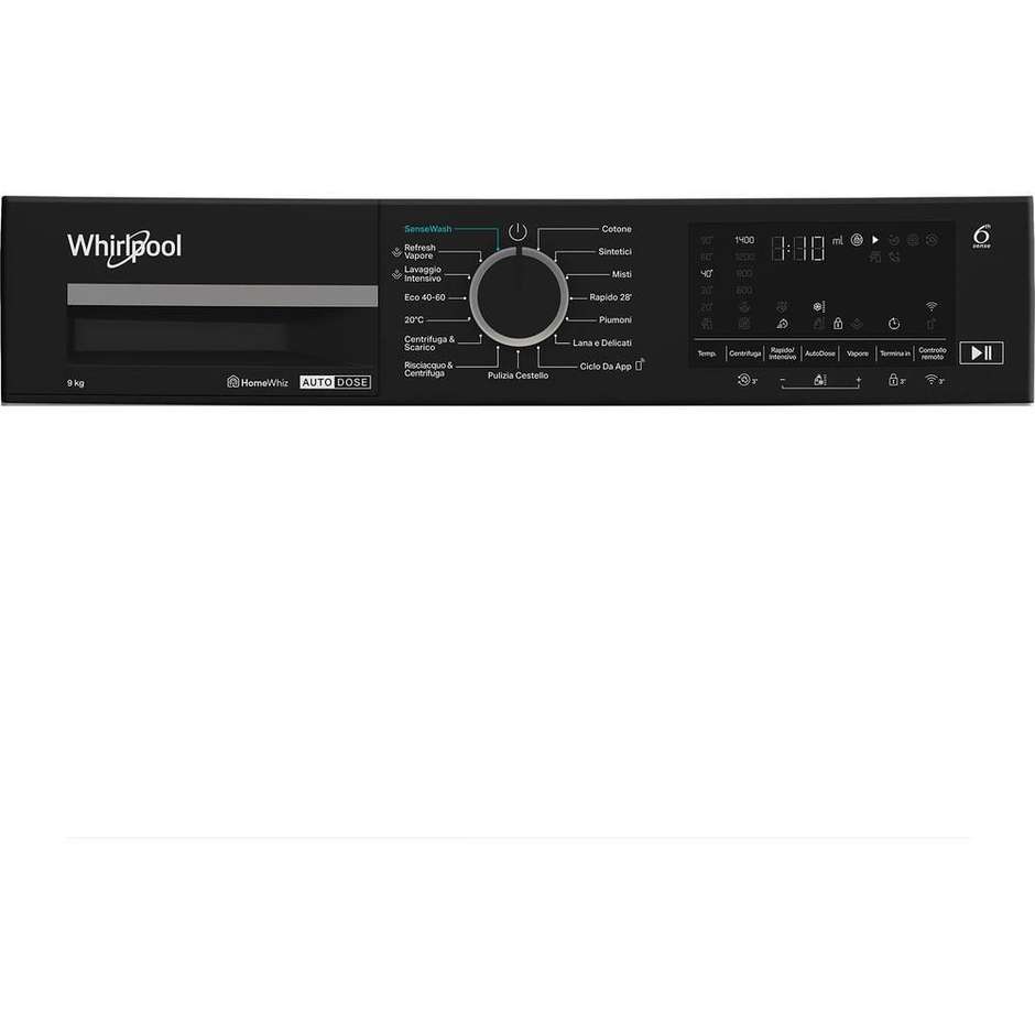 Whirlpool WPM 99W ADS IT Lavatrice 9 kg 1400 giri Wi-Fi Bianca