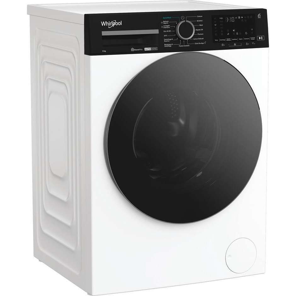 Whirlpool WPM911WADSIT Lavatrice Carica Frontale Capacita 9 Kg 1400 Giri/min Wi-Fi Classe A Colore Bianco