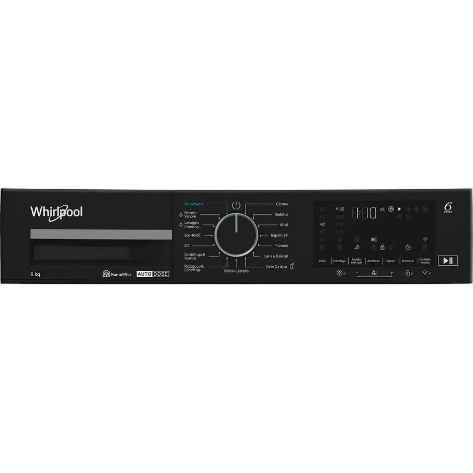 Whirlpool WPM97WADS Lavasciuga 9+5 kg 1400 Giri/min Classe A Nero