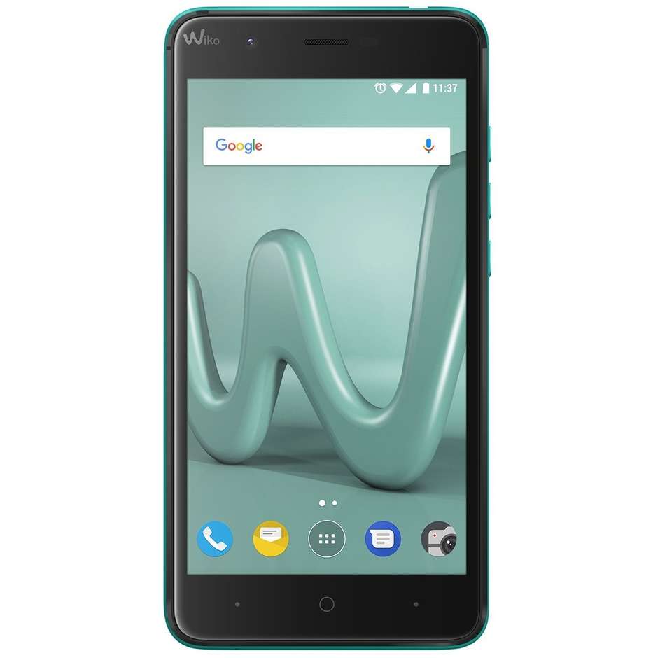 Wiko Harry Smartphone Dual Sim Display 5 pollici Ram 3 Gb 16 Gb espandibile colore Nero, Turchese