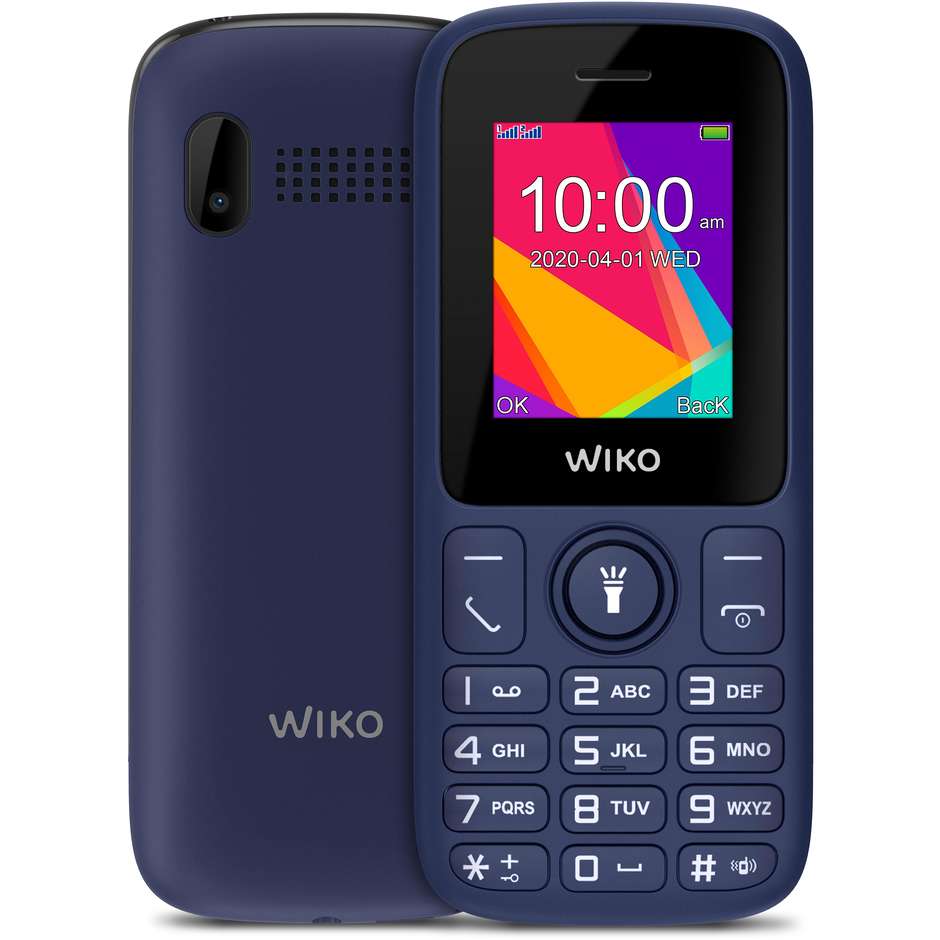 Wiko Mobile F100 Telefono Cellulare 1,8" Doppia SIM Memoria fino a 16 Gb Bluetooth Radio FM colore blue